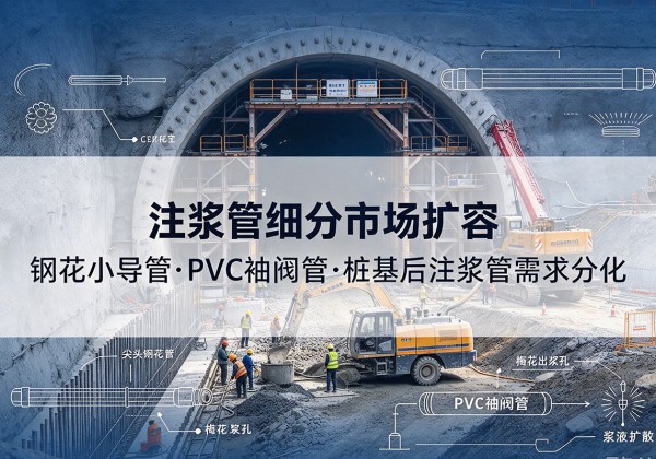 钱塘注浆管细分市场扩容，隧道钢花小导管、PVC 袖阀管、桩基后注浆管需求分化